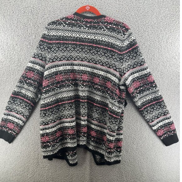 Torrid Open Front Cardigan Sweater Pink Black  White Size 2X - Picture 4 of 5